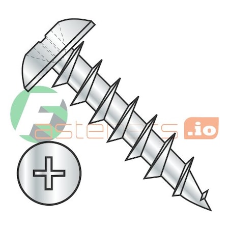 Newport Fasteners Wood Screw, #8, 1/2 in, Zinc Plated Steel Truss Head Phillips Drive, 7000 PK 440604